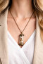 Silver Color Glass Tube Sea Shell Necklace Unisex 60 cm Chain - 2