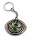 Unisex Metal Keychain with Green Stone Detail, Special Design, Durable Accessory - 2