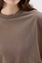 Crep Women's Basic Crew Neck Oversize T-Shirt Mink – 100% Organic Cotton - 4