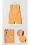 Fruit Embroidered, Ruffled, Summer, Baby Girl Shorts Jumpsuit