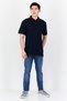 Men Regular Fit Plain Short Sleeve Polo Shirt, Black - 4