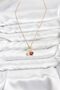 316L Steel Chain Gold Color Cherry Model Zircon Stone Women's Necklace - 2