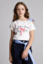 100% Cotton Off-The-Shoulder Printed T-Shirt for Girls H1437A826Sm - 6