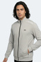 Revolver Men's Zippered Stand Collar Pocketed Gray Sweatshirt - 5