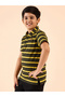 Boys Striped Cotton Polo T-Shirt - 3