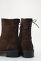 Sansa Genuine Leather Bitter Brown Suede Women's Boots - 5