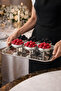 2-Piece Stainless Steel Footed Presentation Tray Set - 2