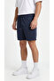 Men's Navy Blue Sports Shorts with Hole Pattern, Back Piping, Flexible, Breathable, Zipper Detail - 3