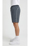 Men's Smoked Sports Shorts with Hole Pattern, Back Piping, Flexible, Breathable, Zipper Detail - 7