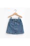 Girls' 5-8 Years Heart Embroidered Denim Skirt - 2