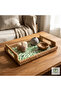 Cenne Handmade Pearlescent Rattan Tray with Handles – Presentation and Decorative Serving Tray (23X33Cm) - 8