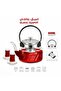 Glass Teapot 800ml Heat Resistant with Stainless Steel Filter, Ergonomic Handle Kettle - 2
