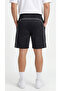 Men's Black Sports Shorts with Hole Pattern, Back Piping, Flexible, Breathable, Zipper Detail - 5