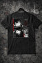 Future Space Back Printed Cotton T-Shirt Black Edw904