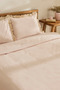 Lisa 100% Cotton Double Duvet Cover Set Rose - 4