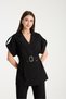 Women's Belt Detailed Double-Breasted Collar Suit - 5