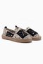 Rosie Black Bohemian Knitted Patterned Espadrille Loafer Women's Shoes - 4
