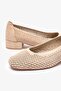 Oblomov Beige Suede Leather Women's Heeled Shoes - 5