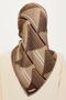 Silk Scarf 2025 Winter - 9218-35 Dark Brown Twill - 4