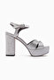 Aden Silver Platform Heeled Women's Shoes - 2