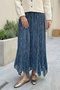 Ethnic Pattern Kraş Blue Skirt - 5