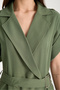 Women's Belt Detailed Double-Breasted Collar Suit - 7