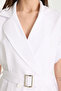 Women's Belt Detailed Double-Breasted Collar Suit - 6