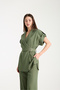 Women's Belt Detailed Double-Breasted Collar Suit - 5