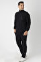 Sports Lycra Men's Tracksuit Set Black 1247-10