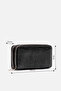 Lina Genuine Leather Croco Portfolio Handbag Double Zipper Model Black Croco - 7