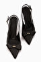 Sonia Black Buckle Women's Heeled Shoes - 8