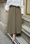 Women's Crinkled Flared Maxi Skirt Light Green - 3