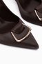 Sanny Brown Buckle Women's Heeled Shoes - 5