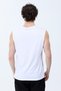 Men's Crew Neck Printed 100% Cotton Sleeveless T-Shirt White - 26Y 2752 - 8