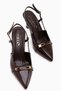 Renita Brown Buckle Women's Heeled Shoes - 4