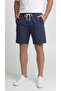 Men's Navy Blue Cotton Shorts Muslin Textured Lightweight Breathable Daily Use - 2