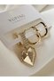 Heart-Shaped Steel Earrings 3-Piece Model Xuping Original Quality Zircon Stone Gold Stainless Steel - 5