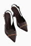 Raina Brown Stone Detailed Women's Heeled Shoes - 5