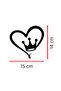 Heart Crown Sticker - Heart Auto Sticker - Car Motor Helmet Sticker 15X14Cm - 3