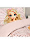 Tiara single 100% cotton ranforce duvet cover set powder (3 pieces) 160x220 powder - 3