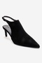Rosalie Black Suede Pointed Toe Women's Heeled Shoes - 3