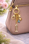 Sea-Themed Stone Fish Skeleton Keychain – Gold-Plated Stylish Accessory |   Bag & Key Ornament - 2
