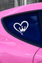 Heart Crown Sticker - Heart Auto Sticker - Car Motor Helmet Sticker 15X14Cm - 2