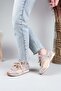 Palmas Stone Detailed Stretch Sneakers Beige - 3