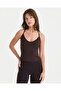 Brown Women's Ecovero ™ Viscose Chest Cup Cross-Back Strap Tank Top