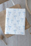 Muslin Coverlet - Pureline Series - Blue Dainty Bows - 5