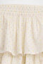 Girl's White Polka Dot Tiered Skirt - 3