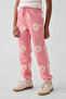 Girl's Relaxed Logo French Terry Light Pink Jogger Sweatpants - 2
