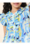 Girls Printed Ruffle Top and Skorts Set - 5