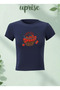 Tomatoes Printed Cotton Lycra Body Tee Crop T-Shirt